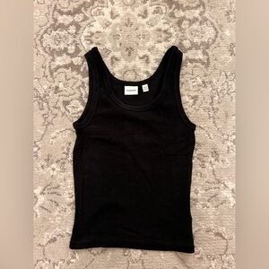 Aritzia Sunday Best Sleek Black Tank Top